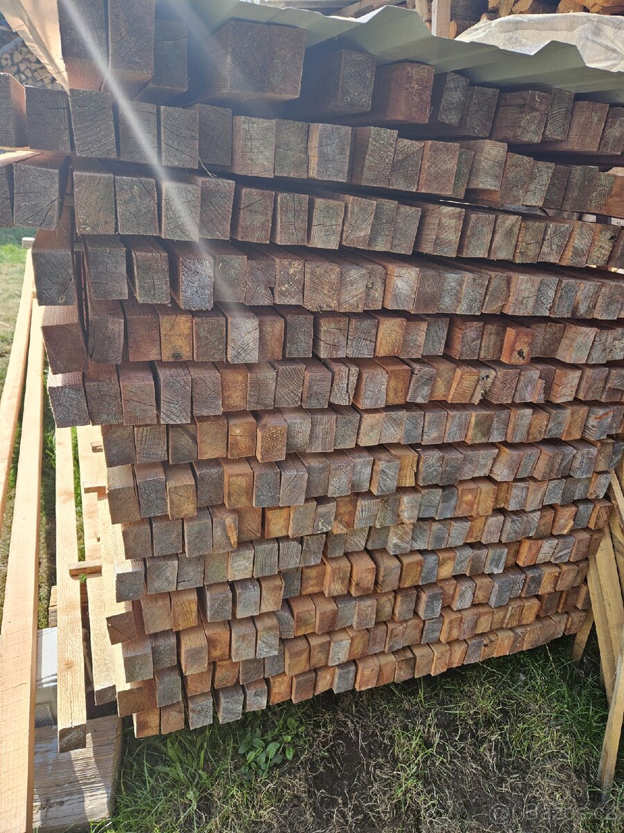 Střešní latě 6x4 5m 150 kusů
