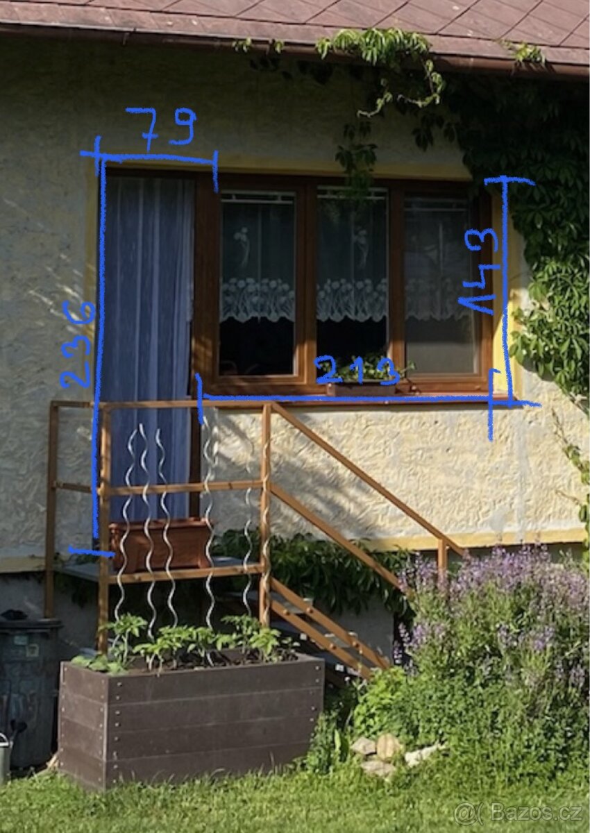 Balkonová sestava, montáž Vekra, stáří 10 let, dobrý stav
