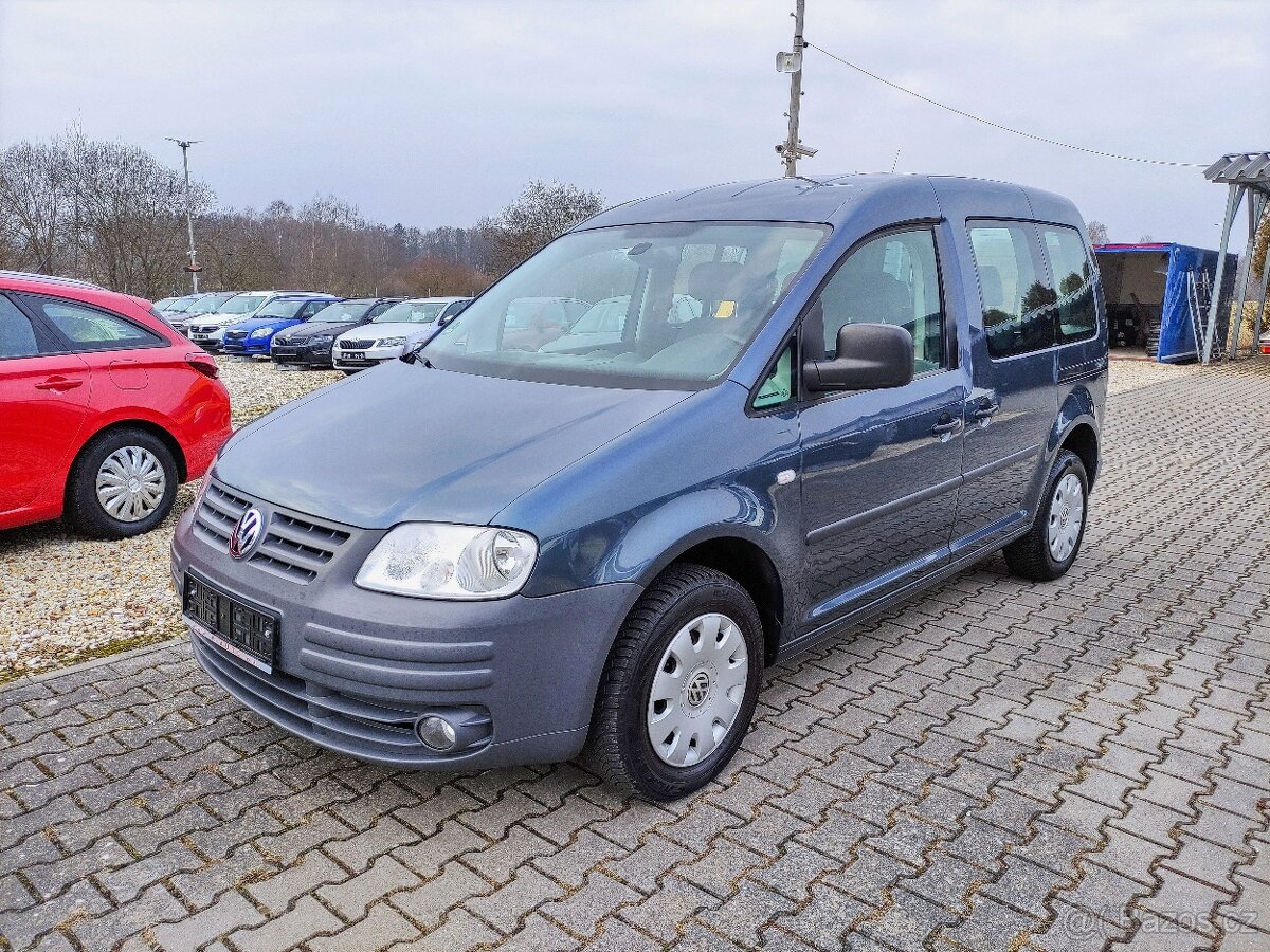 VW CADDY 1.9 TDi 77KW,LIFE,KLIMA,CD,EL.OKNA,VYHŘ.ZRCÁTKA.