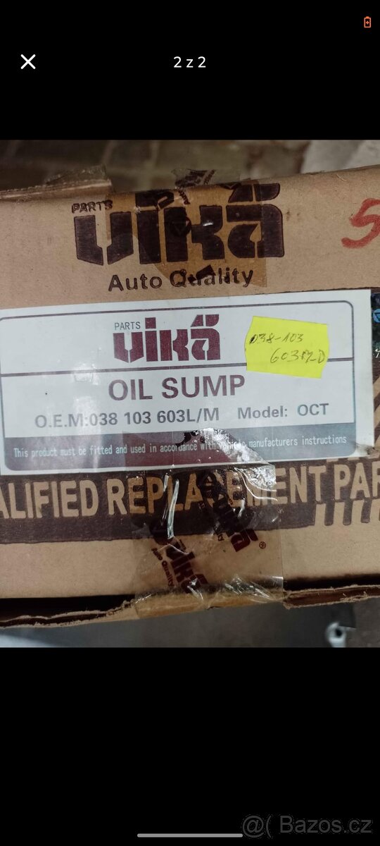 Olejové vany Škoda,VW atd..