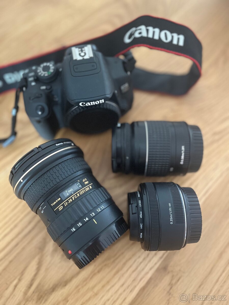 Canon EOS 700D set – 3 objektivy (Tokina 11–16, Canon 50mm,