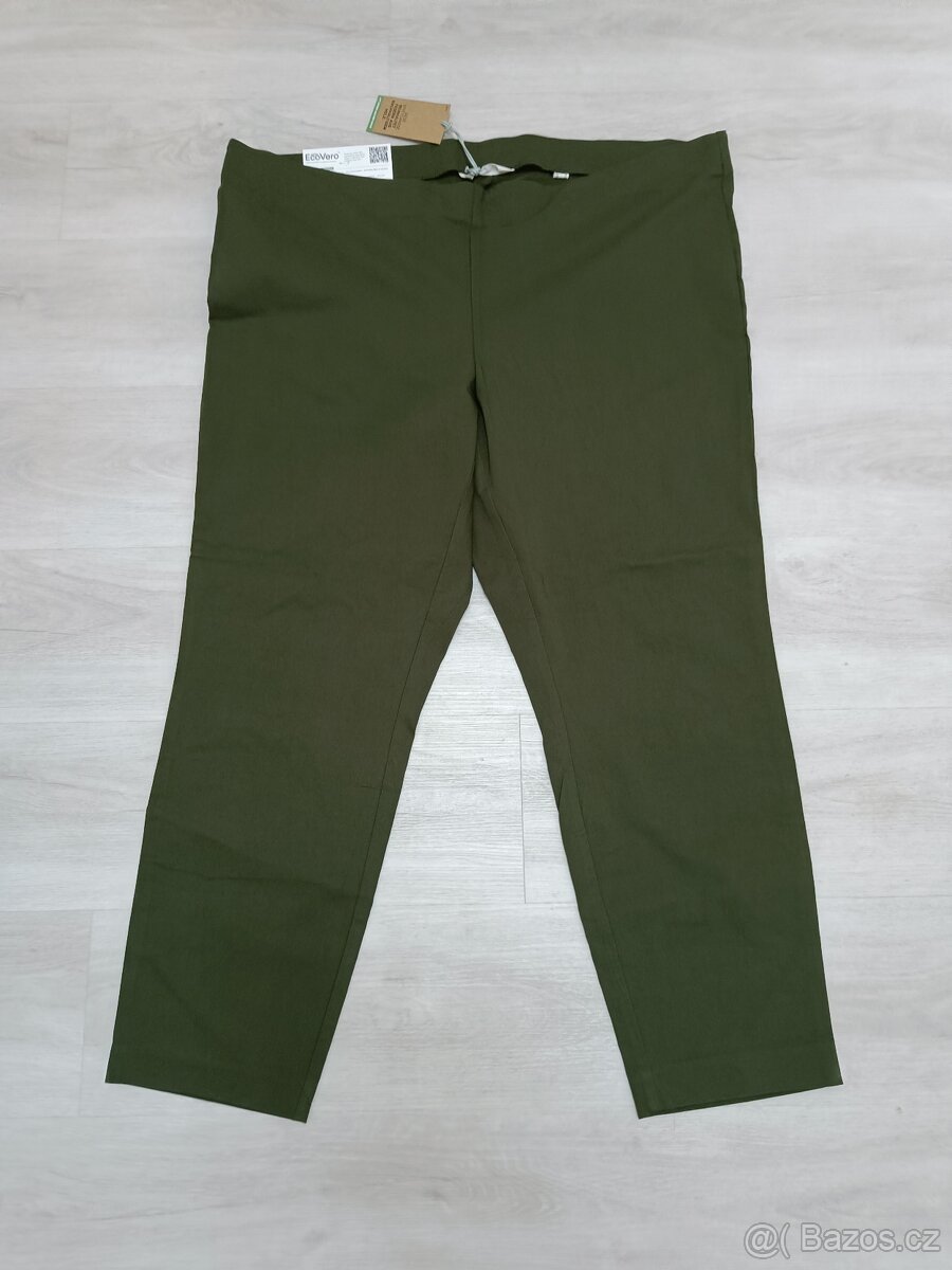 Khaki strečové kalhoty Tchibo, vel. 54 - nové s visačkou