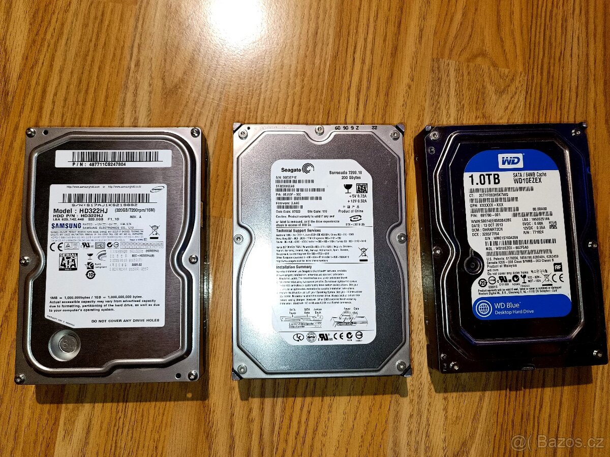 HDD 3,5" 320GB 400GB 500GB 1TB WD Samsung