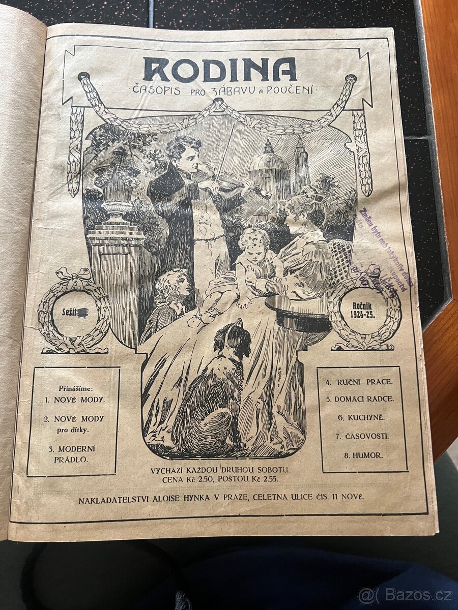 Prodám svázaný časopis RODINA – celý ročník 1924–25