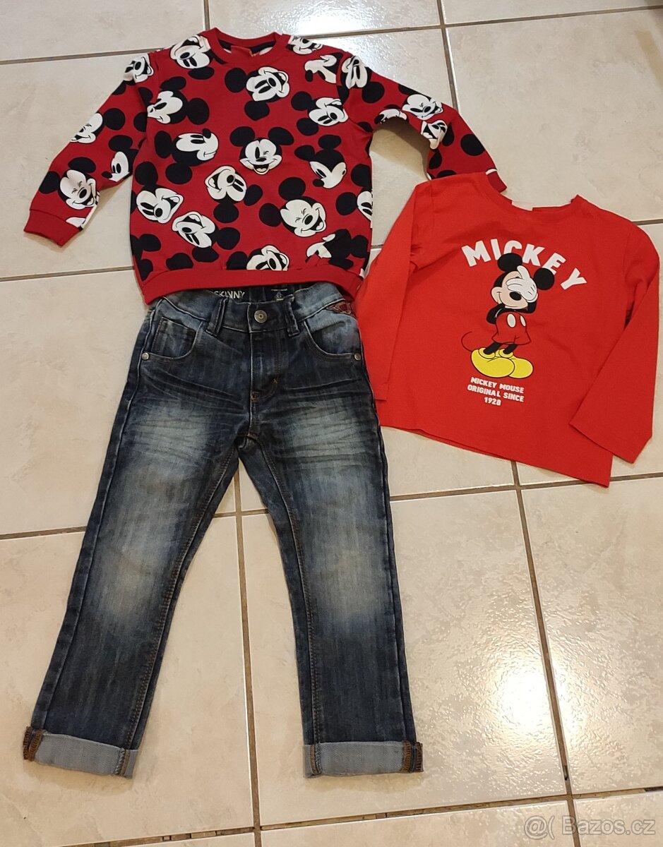 Klučičí setík - mikina, rifle, tričko