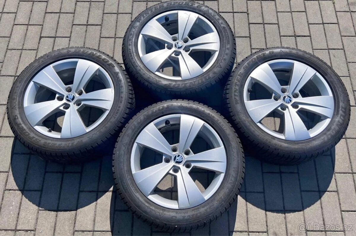 Disky škoda Kodiaq krásný stav Zánovní pneu continental