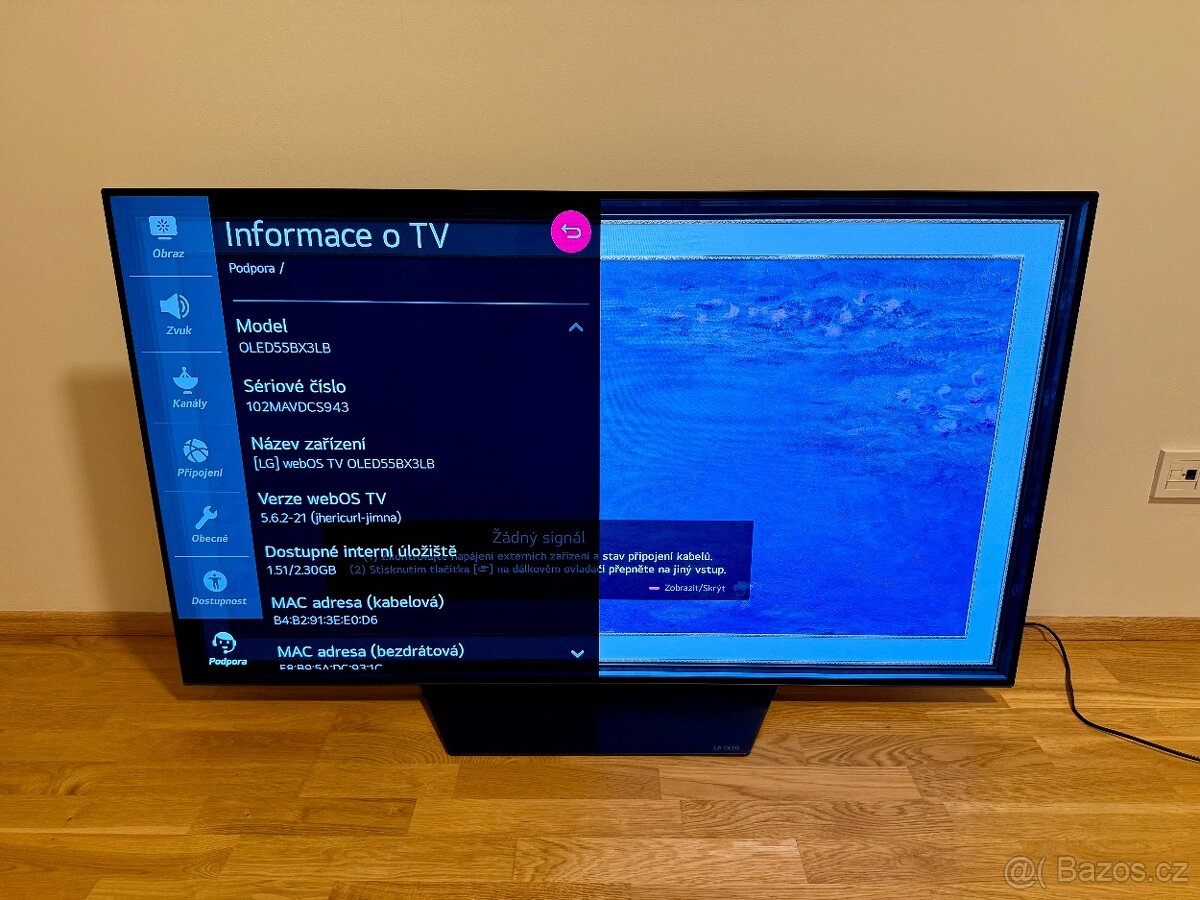 Televize LG 55” OLED BX 4K Smart TV