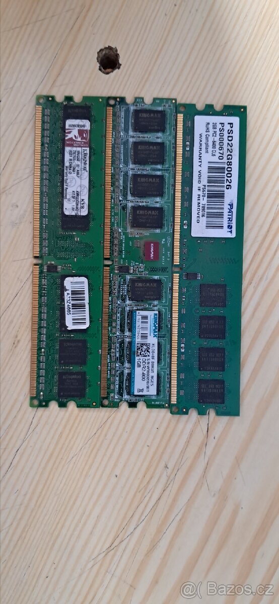 Ram paměti 1gb x2. 2gb