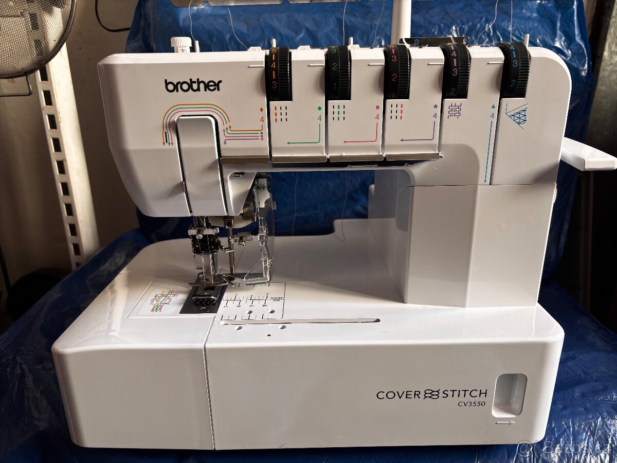 spodem i vrchem krycí coverlock Brother CV3550