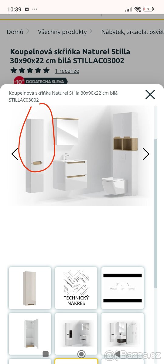 Koupelnová skříňka nová