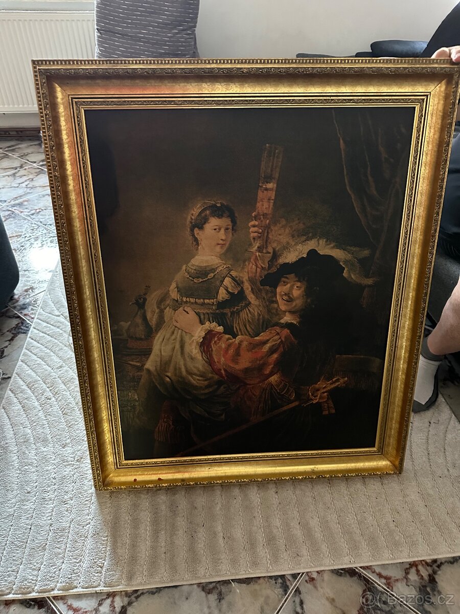 Obraz REMBRANDT A SASKIA - REPRODUKCE - REMBRANDT HARMENSZOO