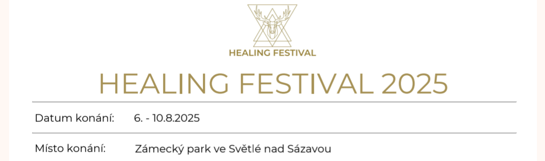Vstupenka Healing Festival 2x 1den + kemp