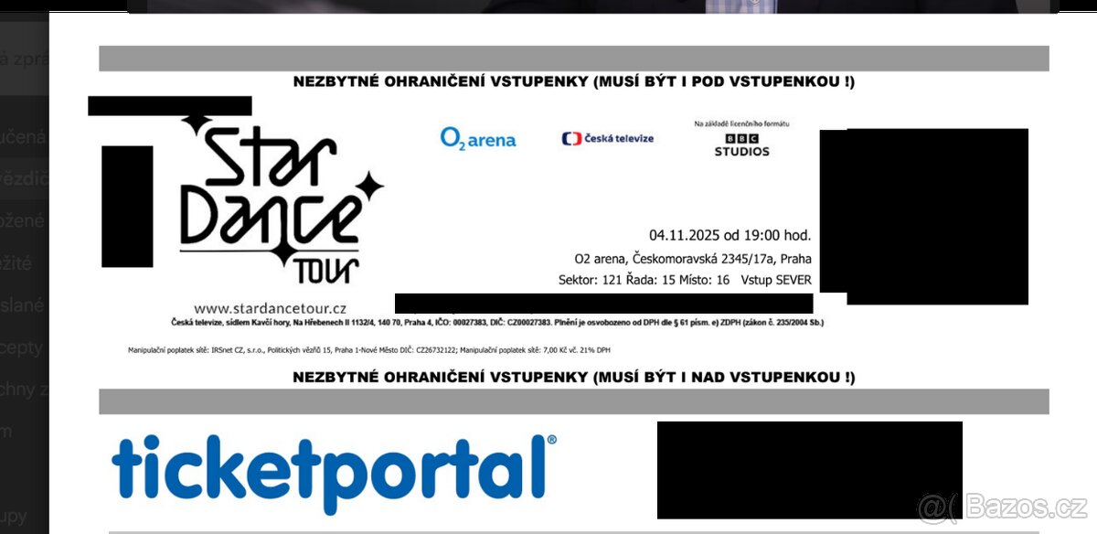 2x vstupenky na Stardance Tour Praha