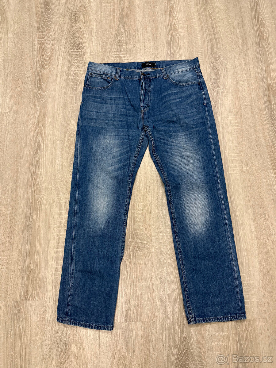 FIRETRAP 36 R XL PÁNSKÉ DENIM KRÁSNÉ DŽÍNY-RIFLE 🤩