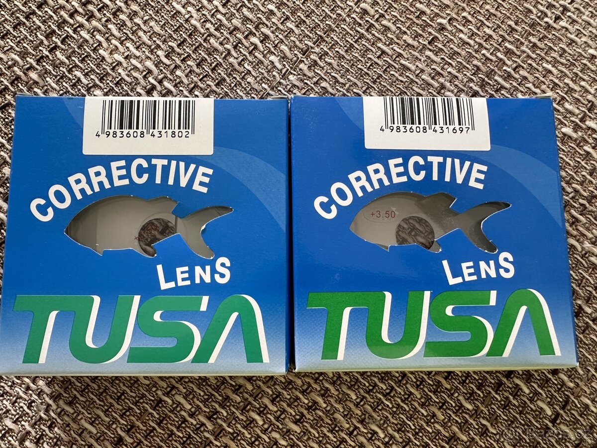 Dioptrické čočky Tusa do potápěčské masky