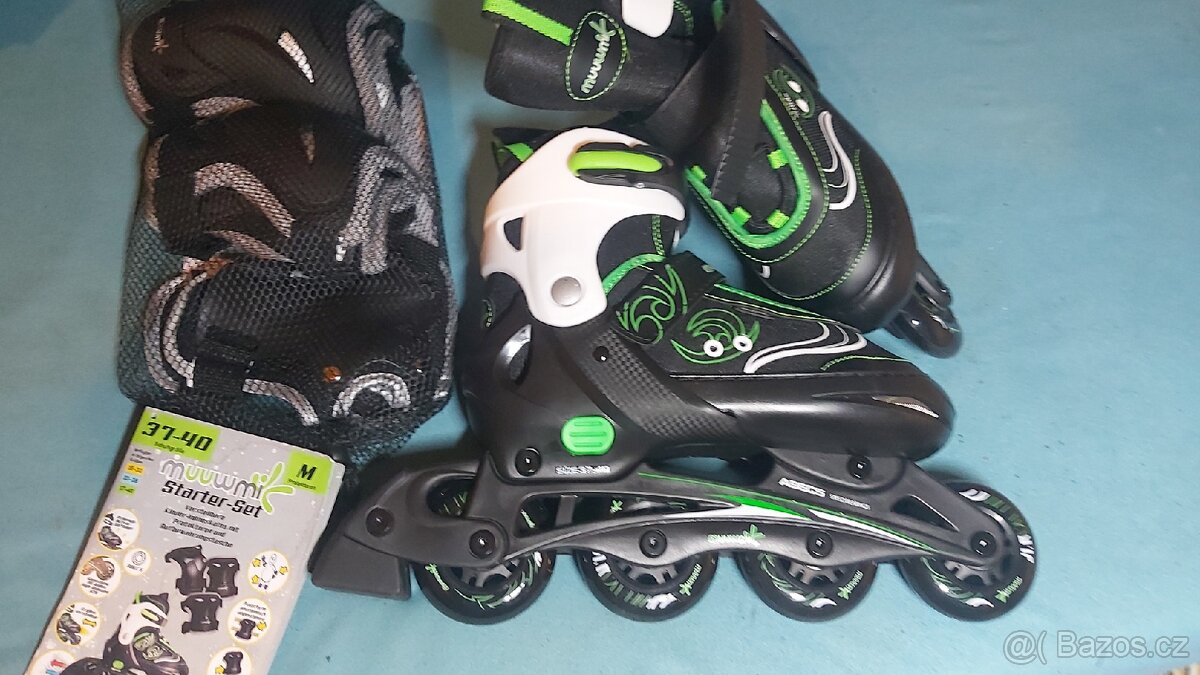 Inline brusle roztahovací 37-40 + chrániče NOVÉ