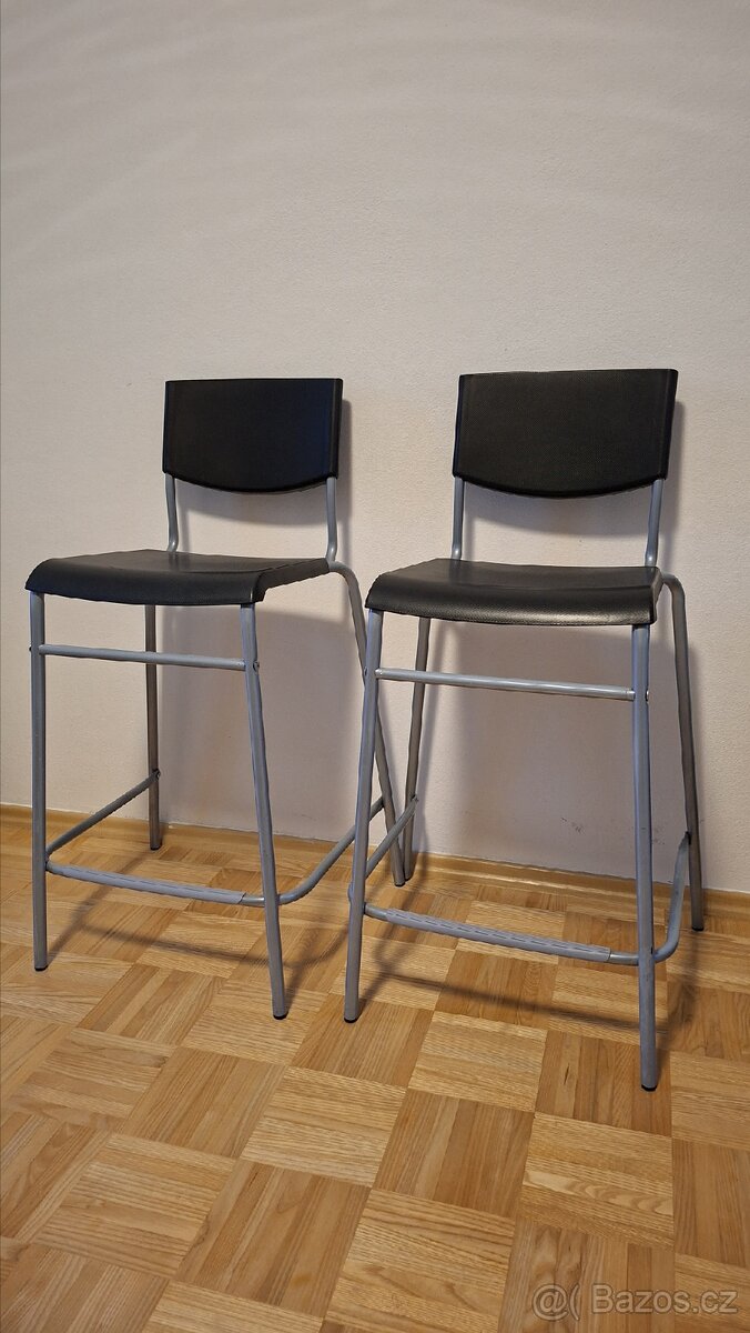 IKEA STIG Barová stolička s opěrkou 2 kusy