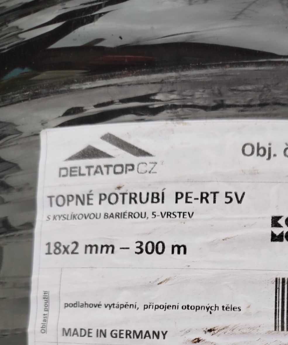 Podlahové topení trubka DELTATOP
