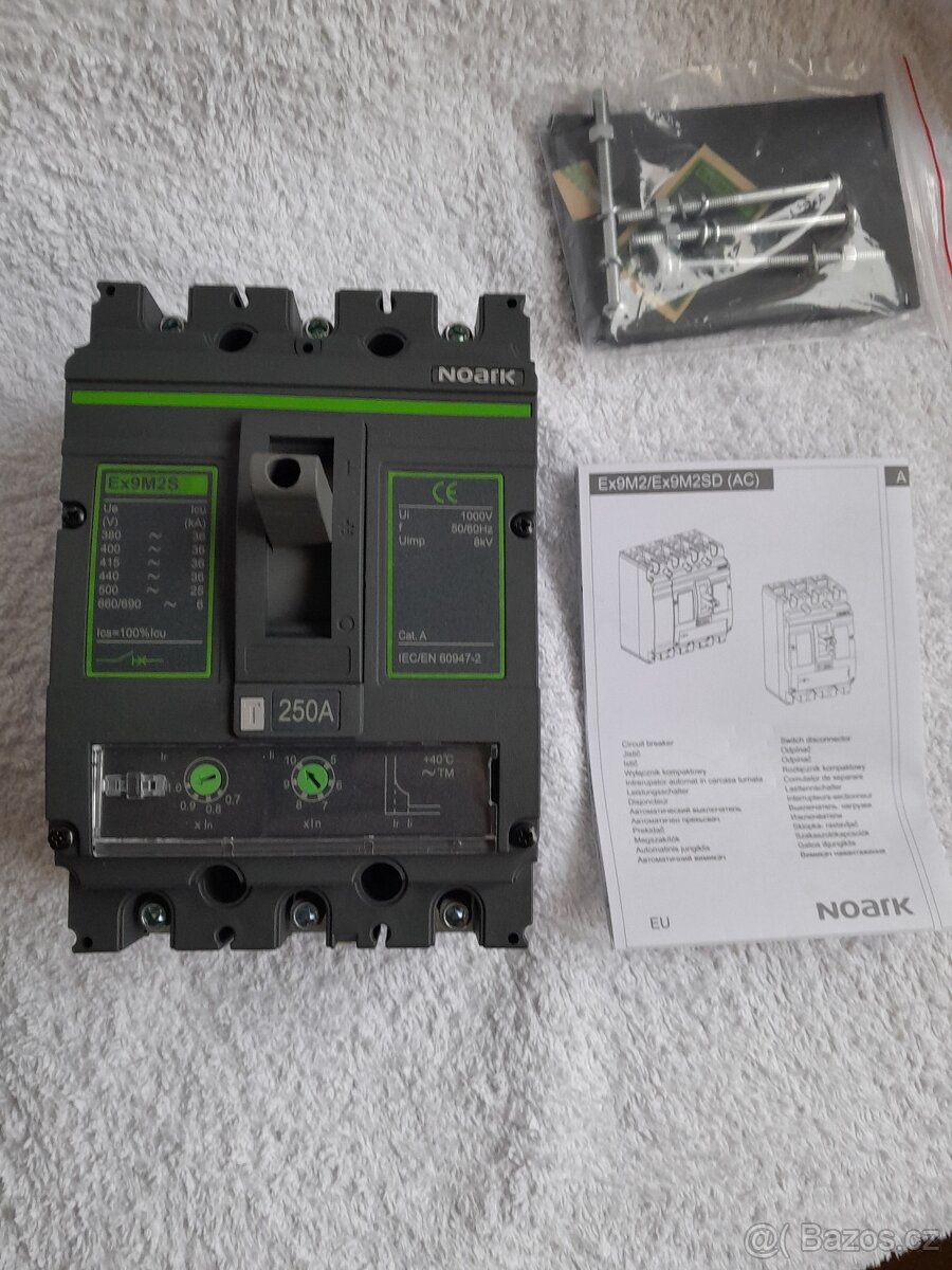 3ks výkonový jistič Noark 111906 Ex9M2S 250A