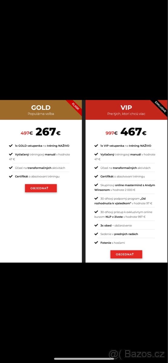VIP vstupenka