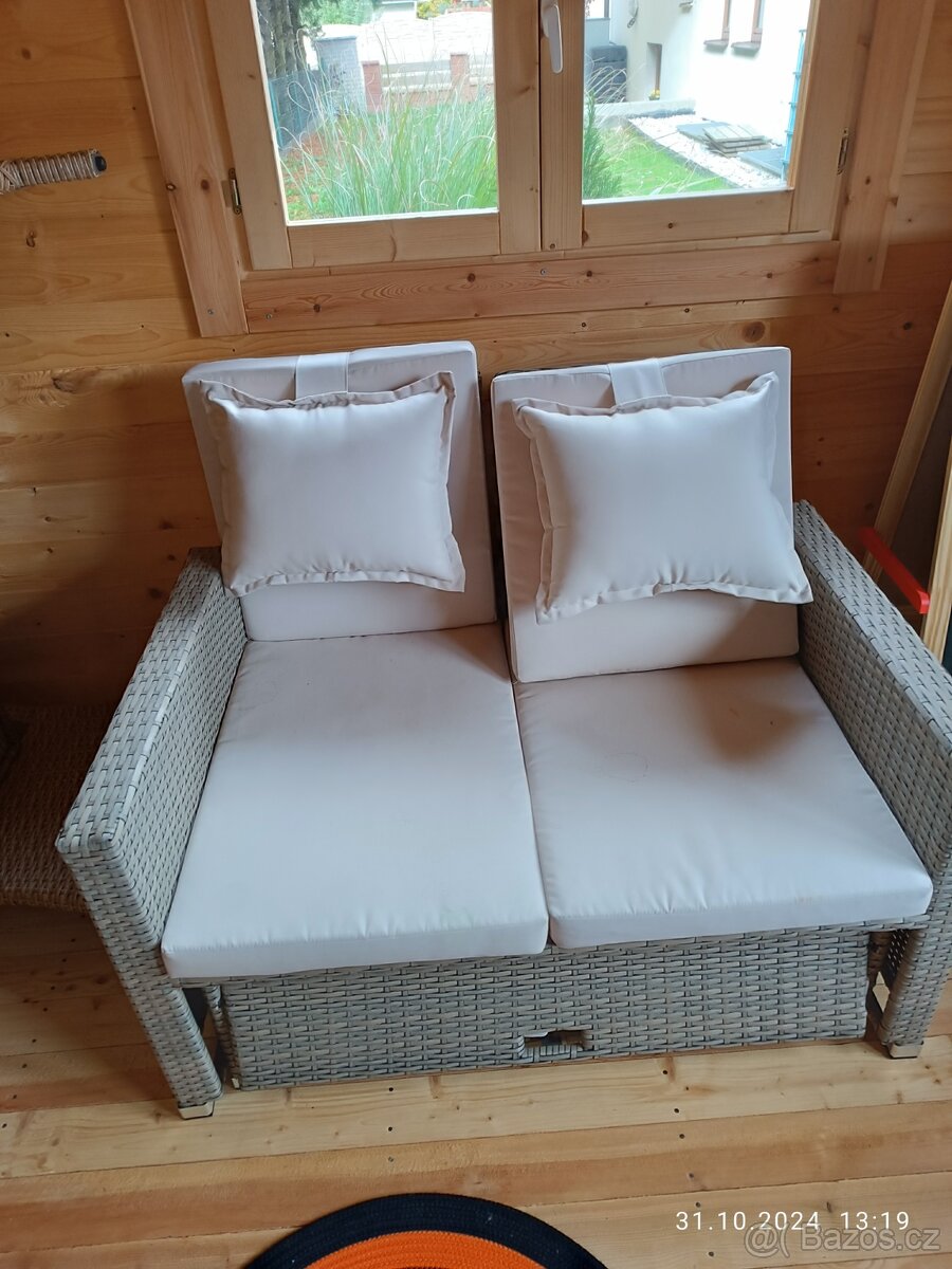 Ratanová sedačka/lehátko