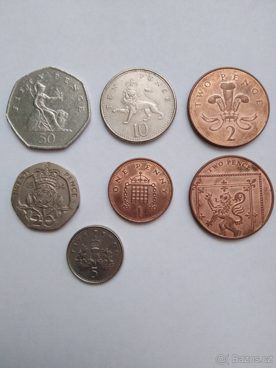 sbírka mincí Velká Británie