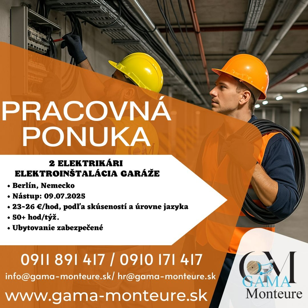 Hľadáme elektrikára a pomocného el., na priemyselné el.