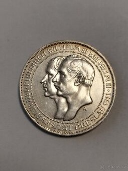 Stříbrná 3marka Wilhelm2 Wilhelm3 1911