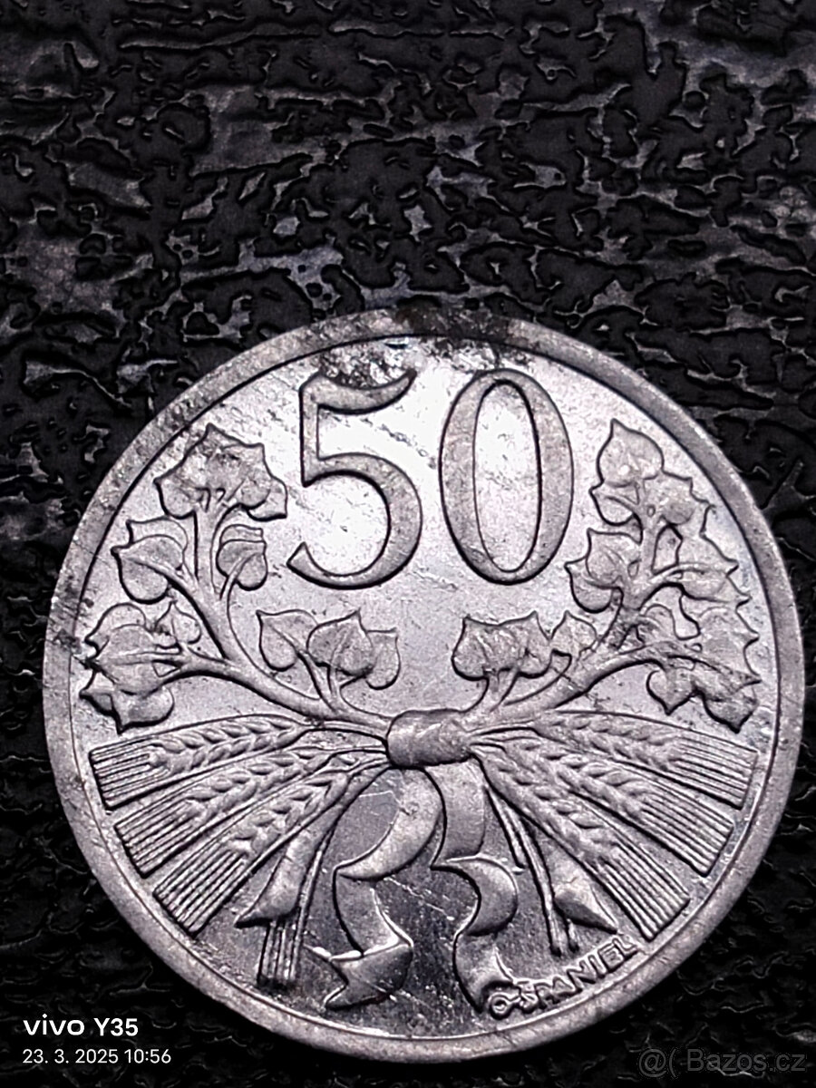 50 haléř 1953 RR - Československo