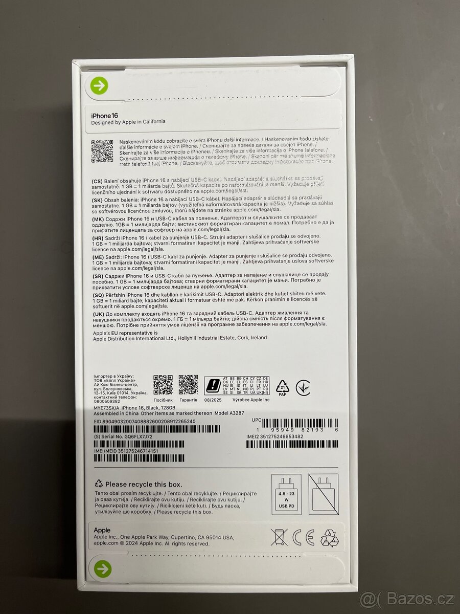 Nový nerozbalený iPhone 16