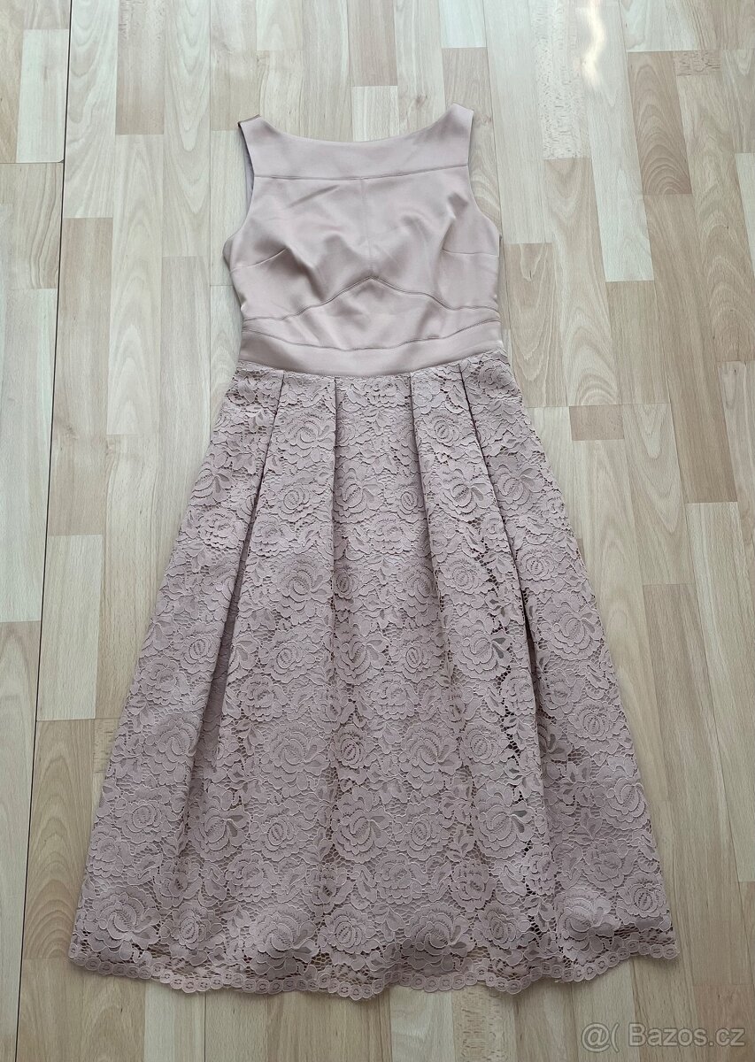 Nové béžové šaty Oasis vel. XS