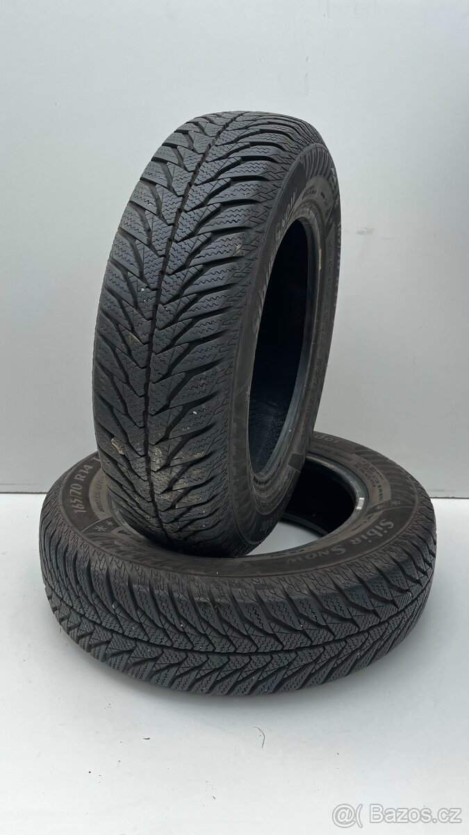2x zimní pneu - 165/70 R14 81 T - MATADOR - 7mm