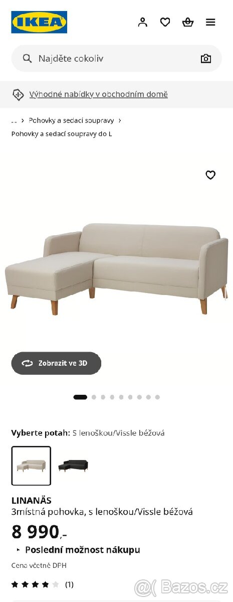 Prodám gauč Ikea Linanãs