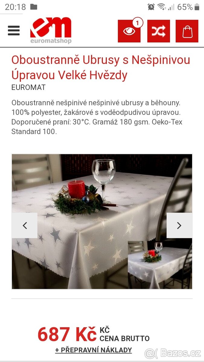 Oboustranný ubrus NOVÝ voděodpudivá úprava