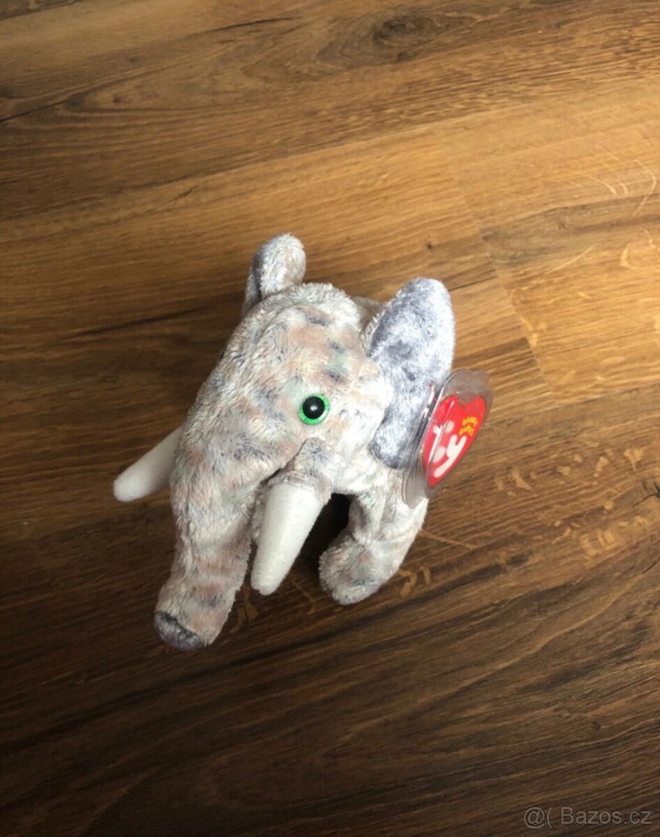 TY Elephant Beanie Baby - slon plyšový