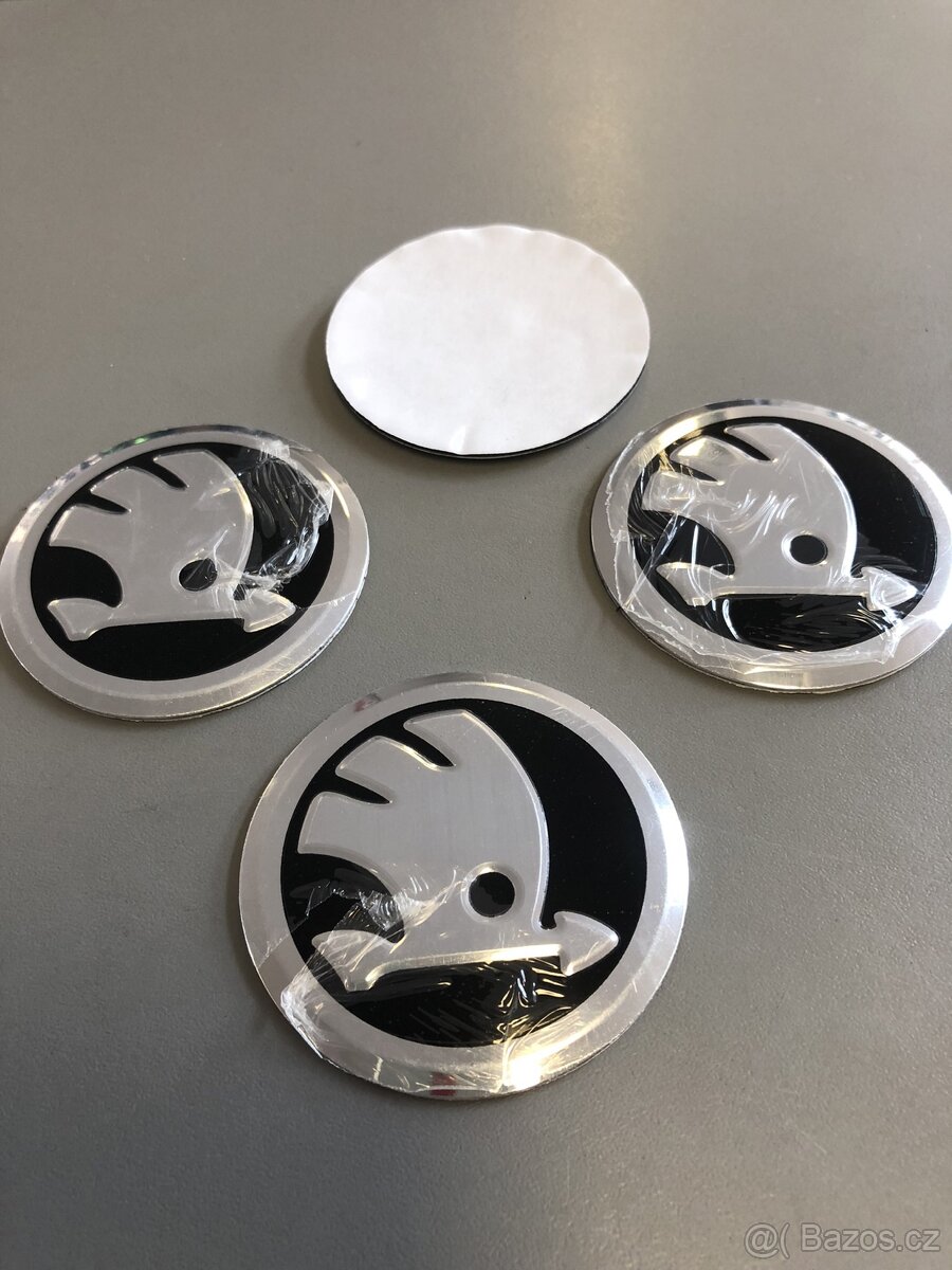 Hliníkové samolepky - pokličky - Škoda new logo 56 mm