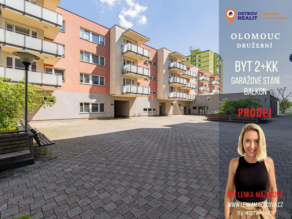 Prodej, byt 2+kk,balkon, garážové stání, 54 m2, Olomouc - No