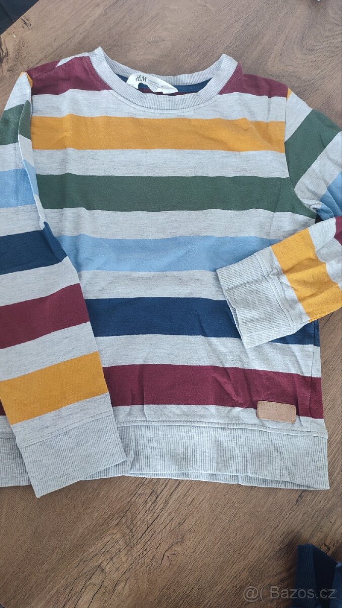 Mikina H&M 122/128 pruhovaná