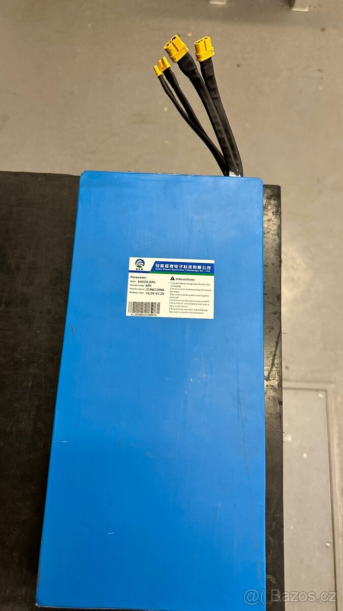 Baterie 60V 20.8Ah - elektrokoloběžka