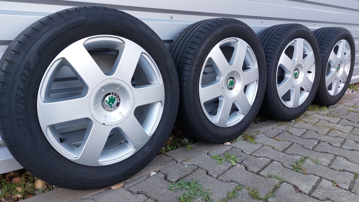 Alu kola 5x112 r16 originál Škoda Octavia II