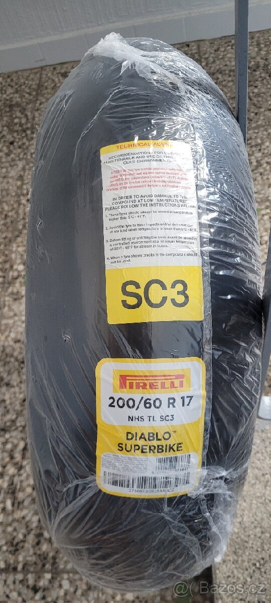 Pirelli Diablo Superbike 200/60 R17 SC3  NHS  Zadní
