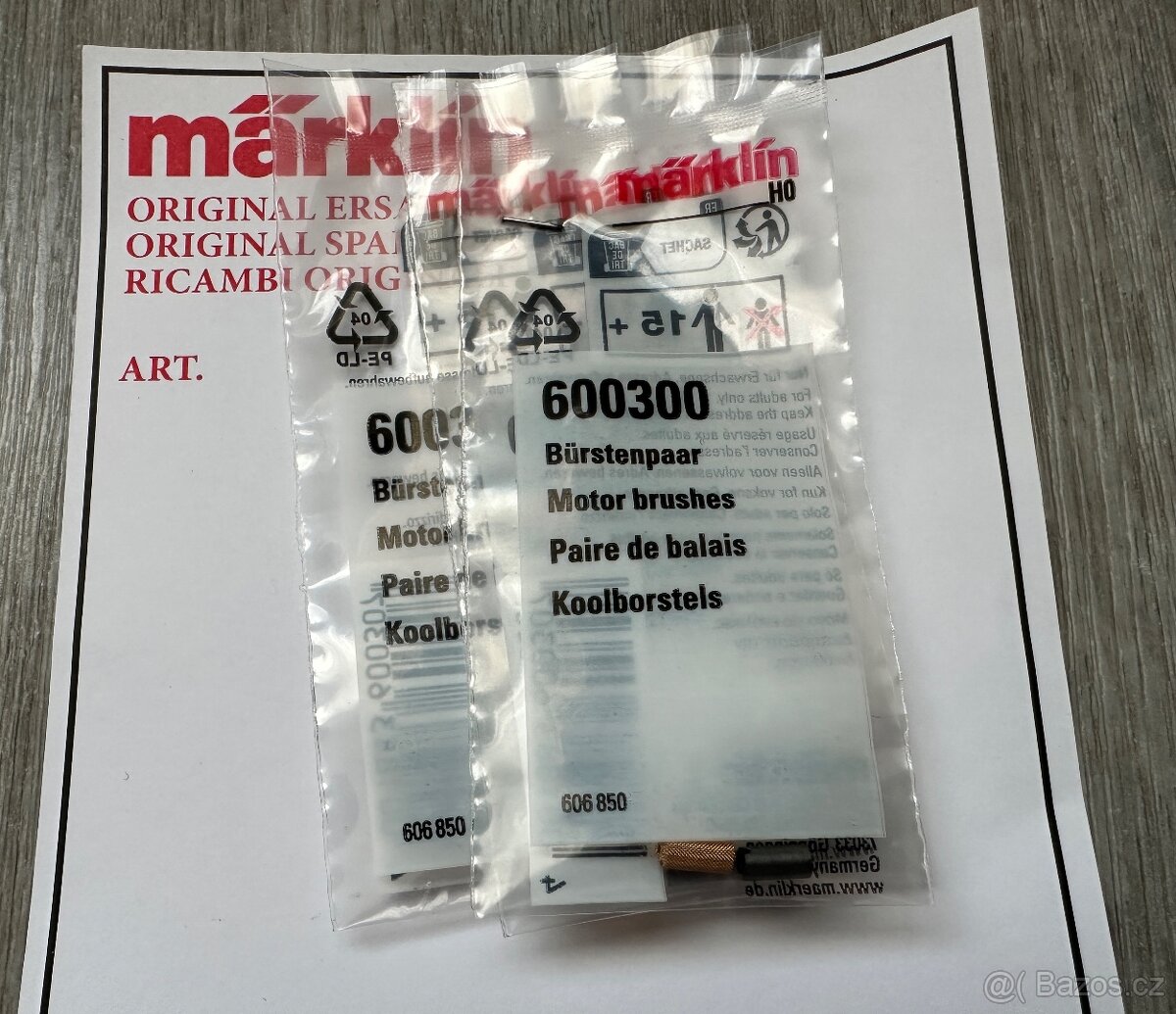 Marklin uhlík + kartáč na motory Marklin