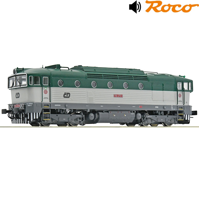 ROCO 7310034 - H0 lokomotiva 750 275 ČD Brejlovec, DCC, ZVUK