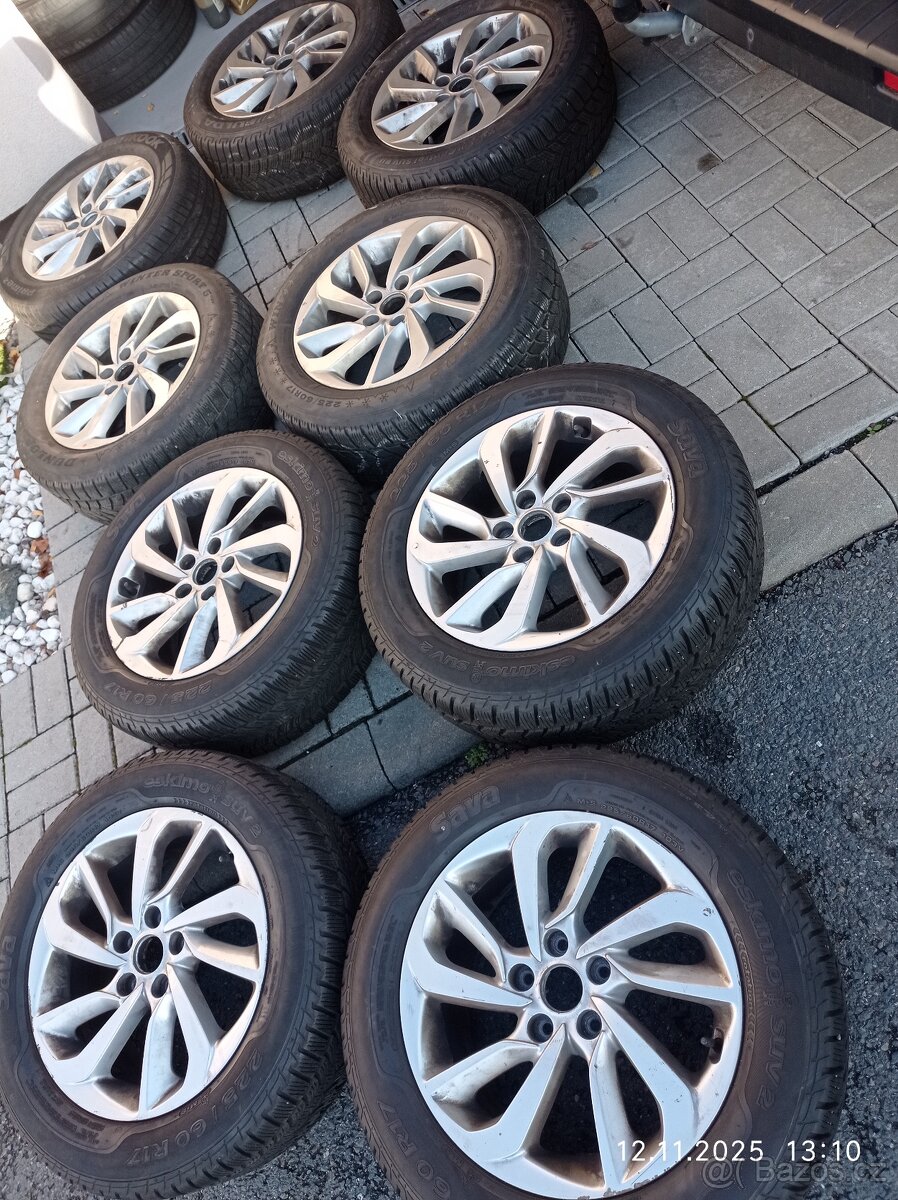 2x kompletní ZIMNI al kola 17" ORIGINAL HYUNDAI TUCSON
