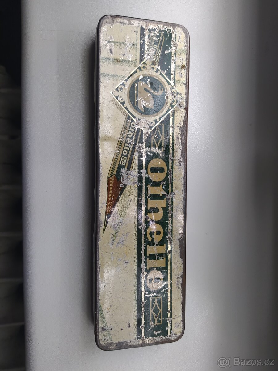 Plechová krabička na tužky