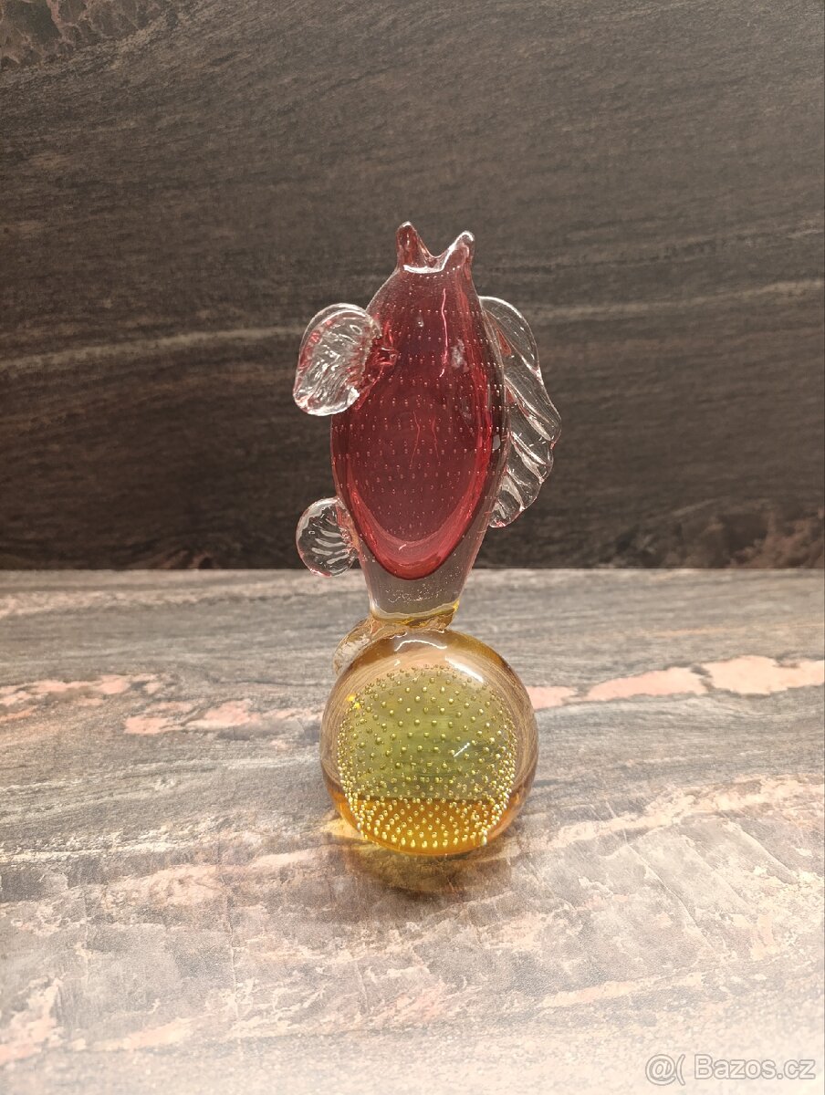 Váza hutní sklo ÚUŘ Praha sklárna Škrdlovice