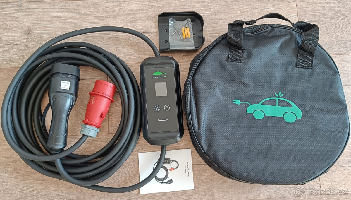 Nabíječka Typ 2 11kW 3F/1F, délka 10m, Wifi/Bluetooth