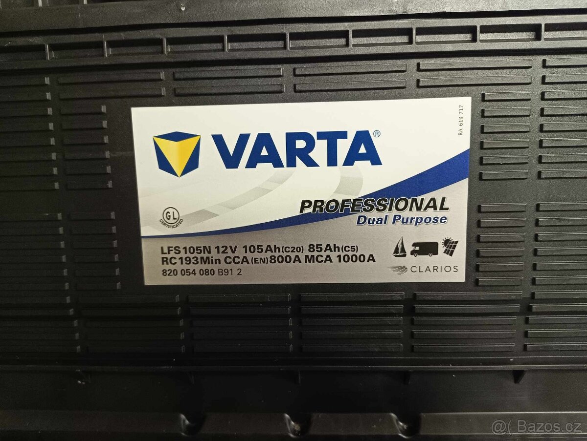 Použitá Trakční baterie VARTA Professional 105Ah 12V LFS105N