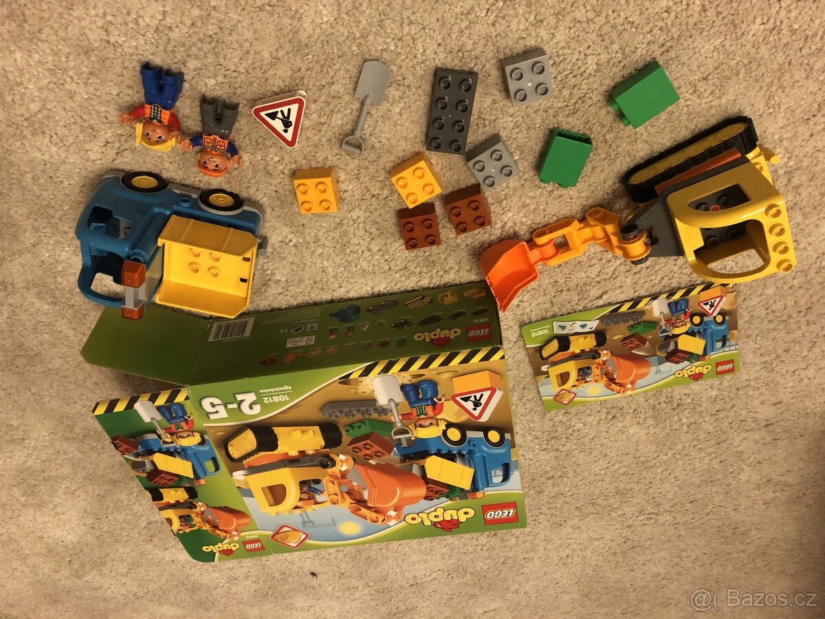 Duplo Stavba - 10812 pásový bagr a náklaďák
