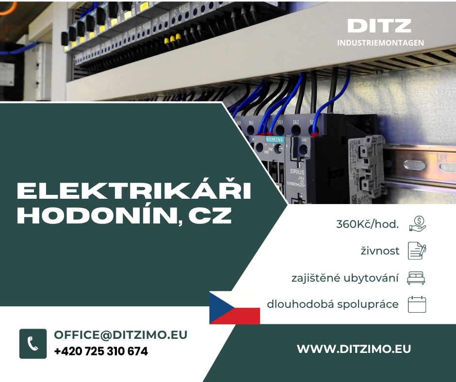 Elektrikáři – stabilní zakázka v Hodoníně, práce na hale